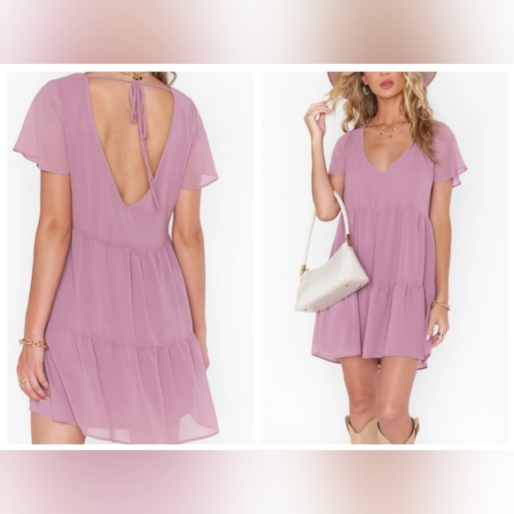 Show Me Your MuMu Cia Mini Dress Antique Rose Small - Picture 7 of 7